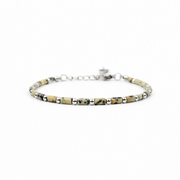 Armband dalmatiër jaspis zilver