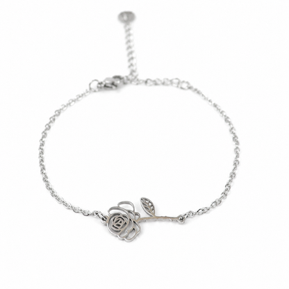 Geboortebloem armband zilver