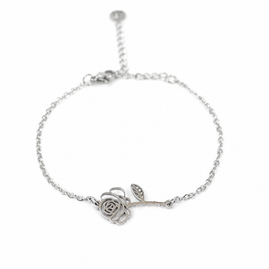 Bracelet birth flower June silver