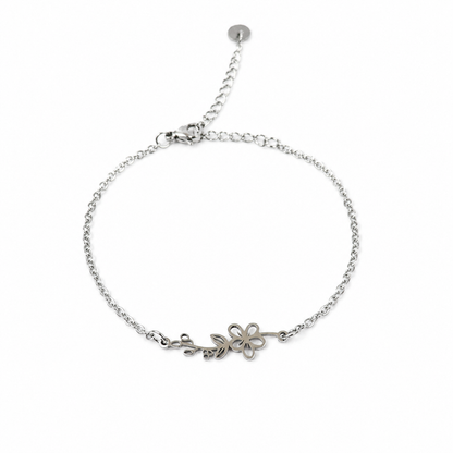 Geboortebloem armband zilver