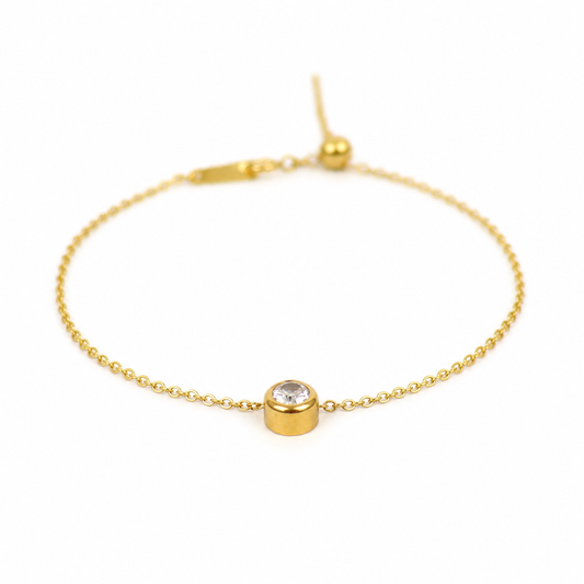 Bracelet birthstone april gold