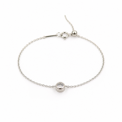 Geboortesteen armband zilver