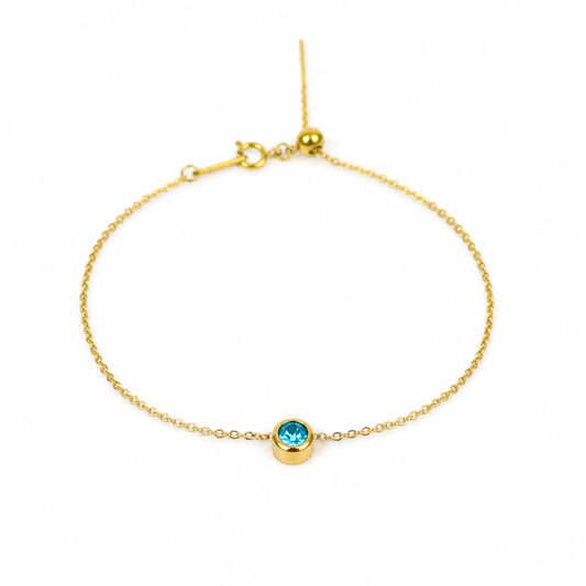 Bracelet birthstone december gold