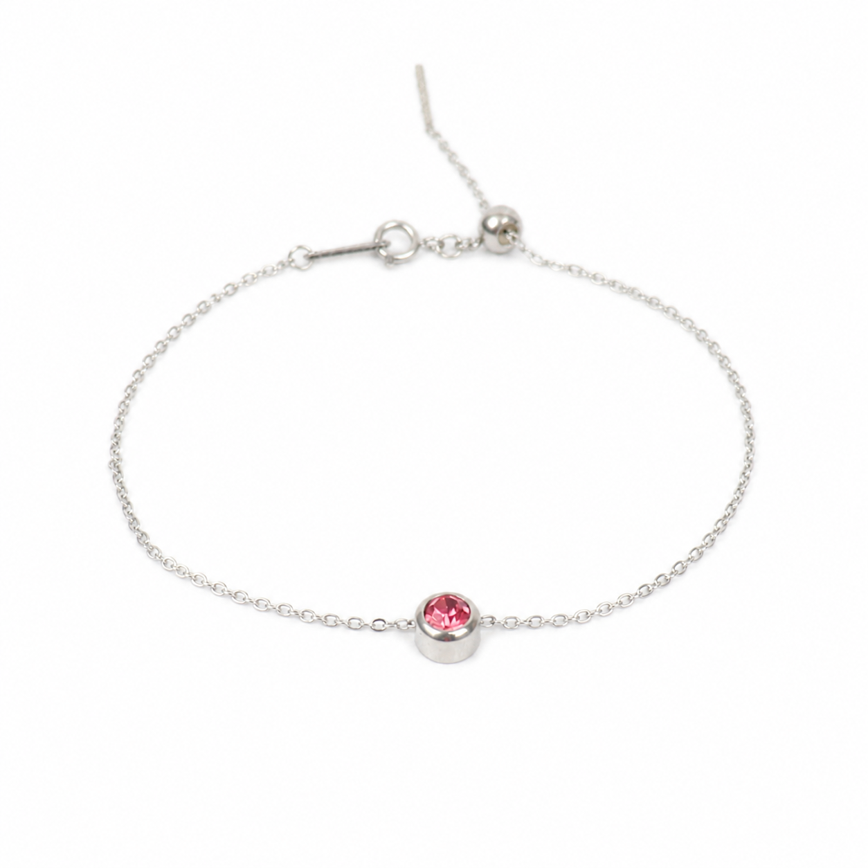 July birthstone bracelet silver