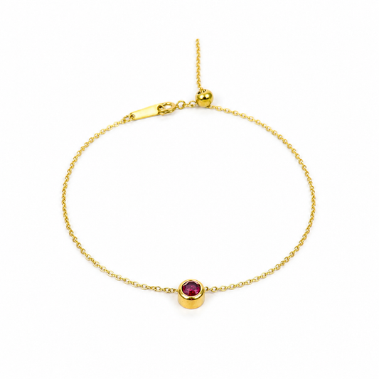 June birthstone bracelet gold