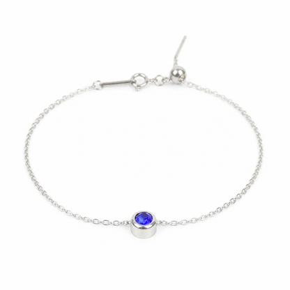 Geboortesteen armband zilver