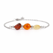 Armband granaat, carneool en citrien zilver