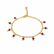 Armband granaat goud