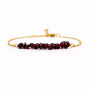 Armband granaat goud