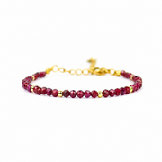 Armband granaat goud