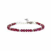 Armband granaat zilver