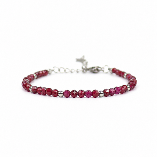 Bracelet garnet silver