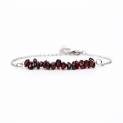 Armband granaat zilver