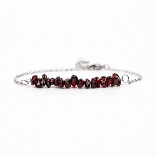 Bracelet garnet silver