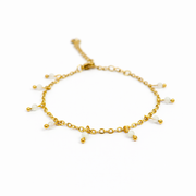 Bracelet moonstone gold