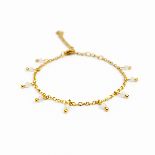 Bracelet moonstone gold