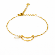 Bracelet moonstone gold
