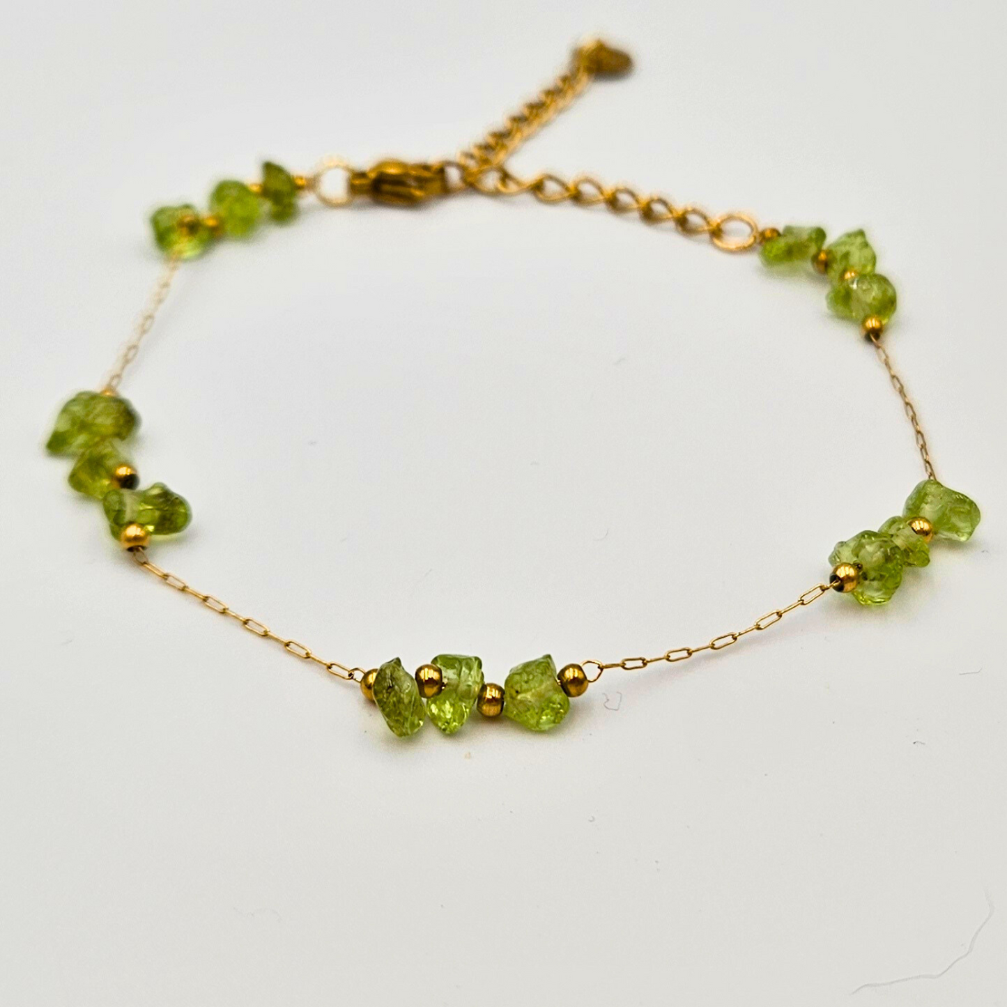 Armband peridot goud