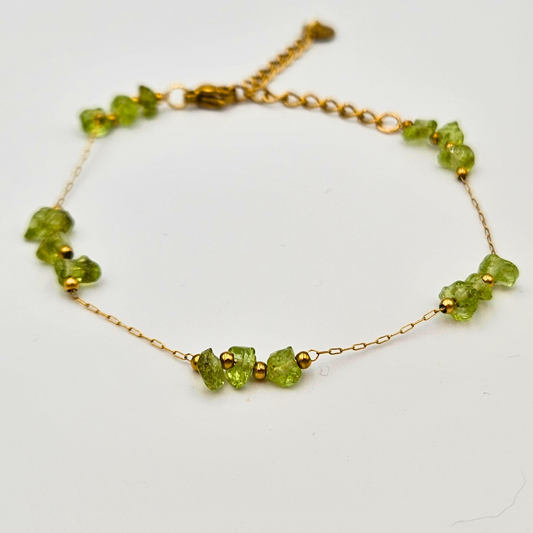 Armband peridot goud