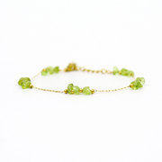 Peridot gold bracelet