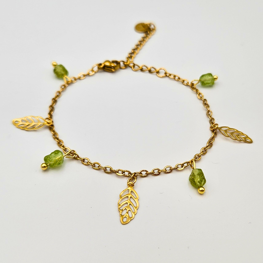Armband peridot goud