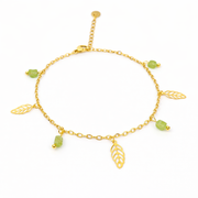 Peridot gold bracelet