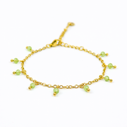 Peridot gold bracelet