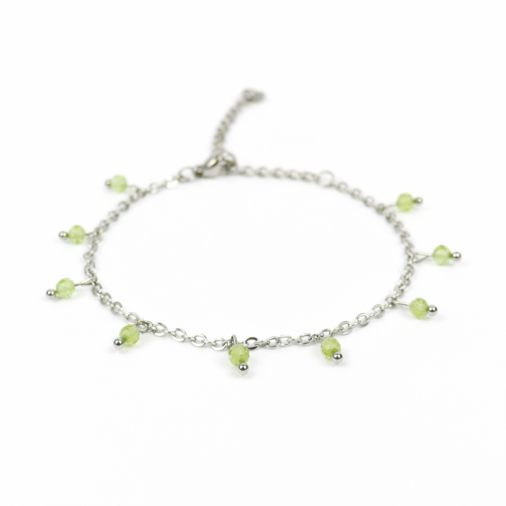 Peridot silver bracelet