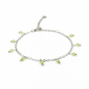 Peridot silver bracelet