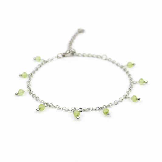 Peridot silver bracelet