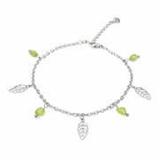 Peridot silver bracelet