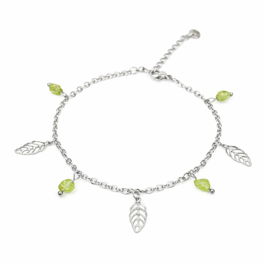 Peridot silver bracelet