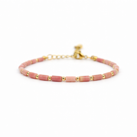 Gold rhodonite bracelet