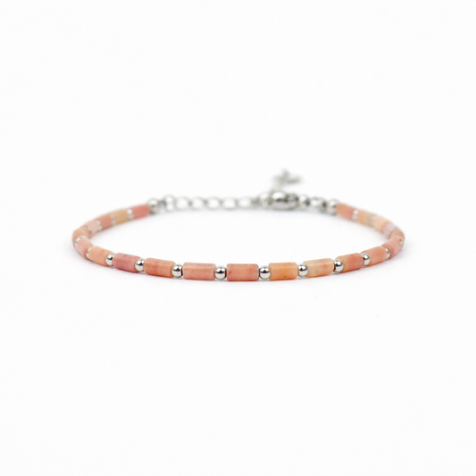 Bracelet rhodonite silver