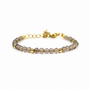 Armband rookkwarts goud