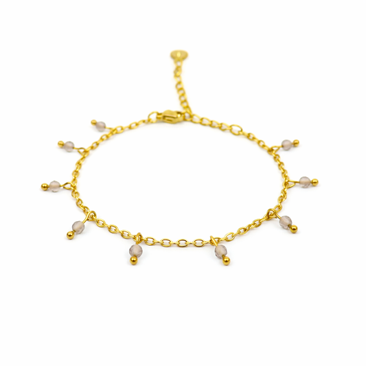 Armband rookkwarts goud