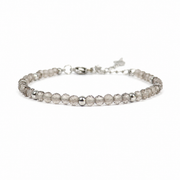 Silver smoky quartz bracelet