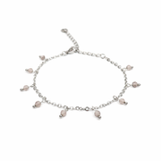 Silver smoky quartz bracelet