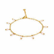 Rose quartz bracelet gold