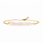 Rose quartz bracelet gold