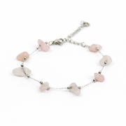 Bracelet rose quartz silver