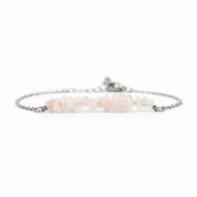 Bracelet rose quartz silver