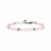 Bracelet rose quartz silver