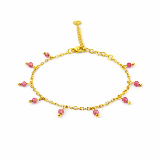 Bracelet tourmaline gold