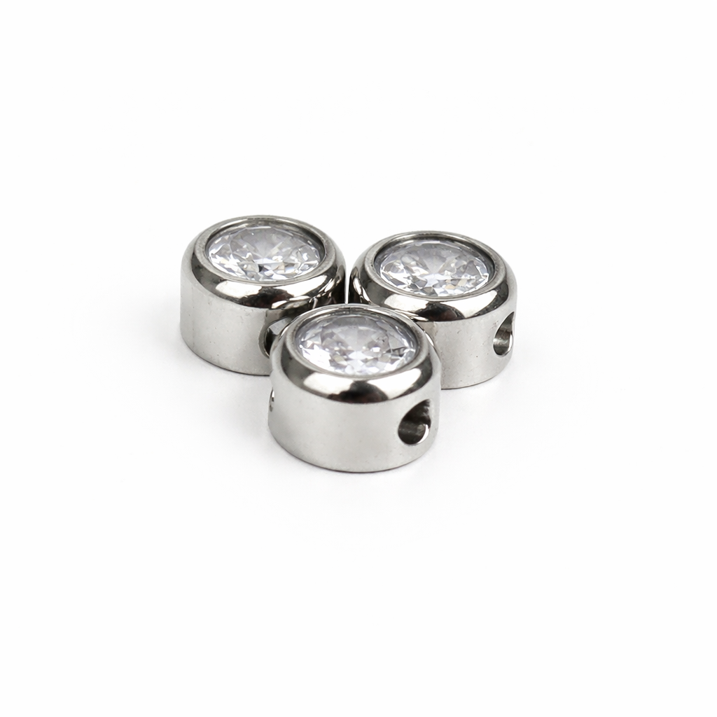 Extra birthstone charm silver