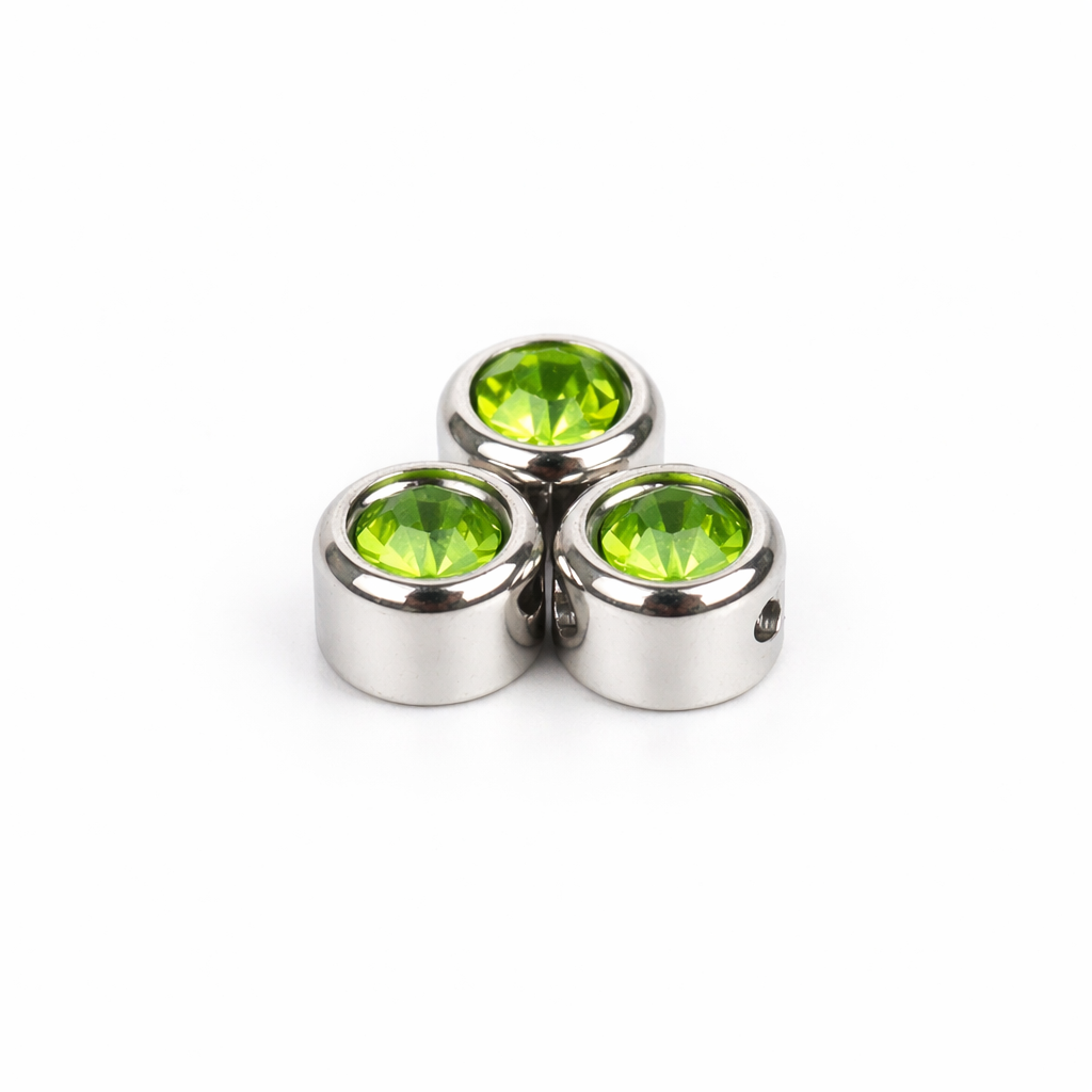 Extra birthstone charm silver