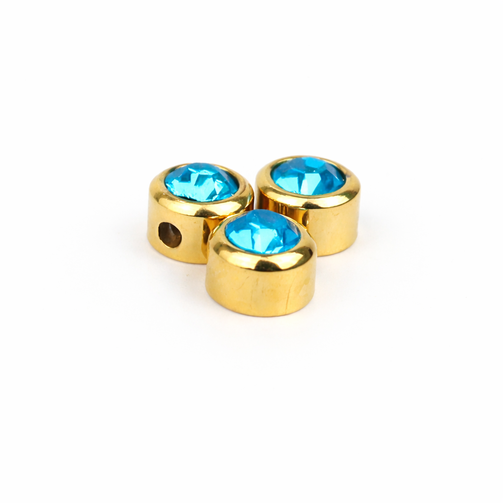 Extra birthstone charm gold