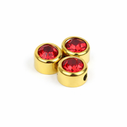 Bedel van goldplated stainless steel met geboortesteen van januari: granaat