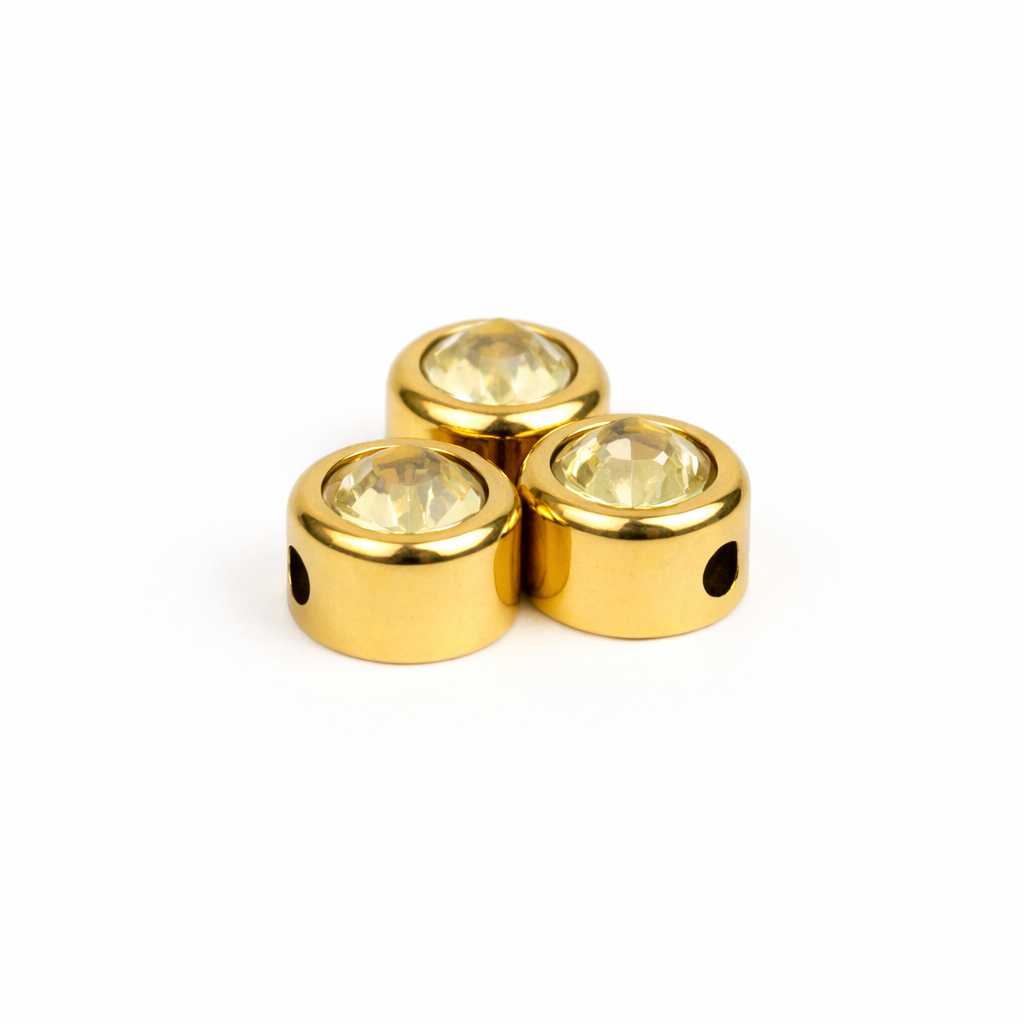 Extra birthstone charm gold