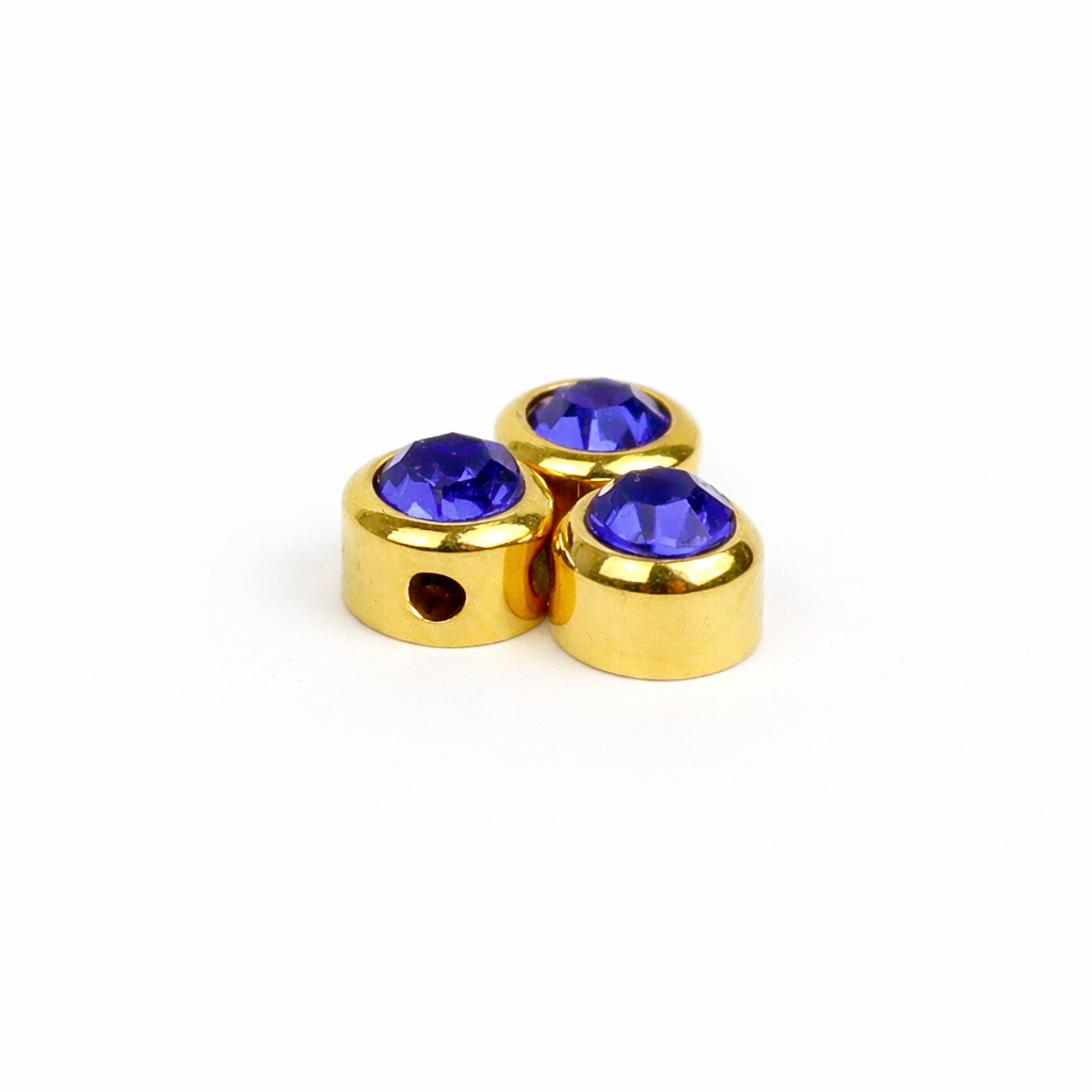 Extra birthstone charm gold